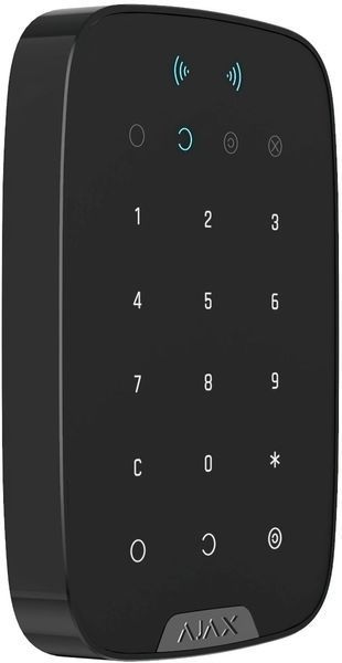 Бездротова сенсорна клавіатура Ajax KeyPad Plus Jeweller Чорна 000023069 фото