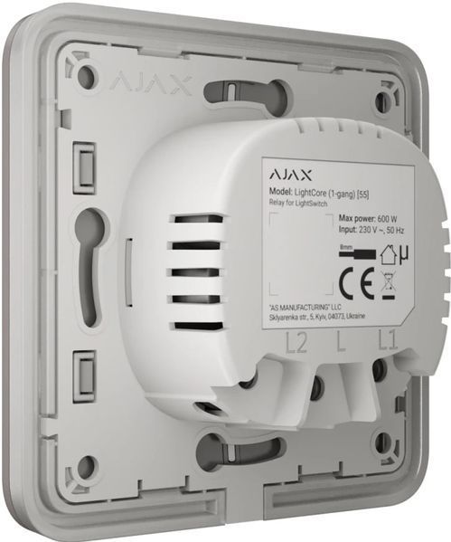 Вимикач Ajax LightSwitch 1-клавішний Сірий 0000387823 фото