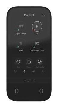 Бездротова клавіатура з сенсорним екраном Ajax KeyPad TouchScreen Jeweller Чорна 000034513 фото