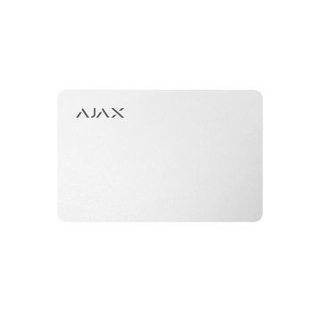 Картка для управління охоронною системою Ajax Pass&nbsp;(10 шт.) Біла 000022788 фото