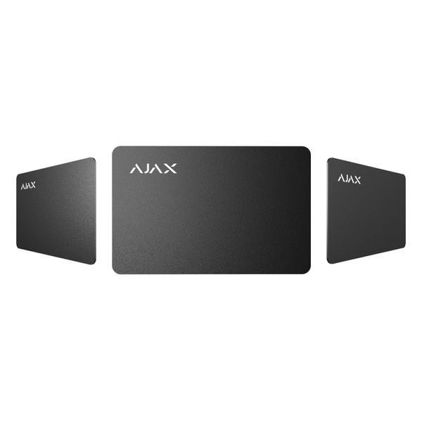 Картка для управління охоронною системою Ajax Pass&nbsp;(100 шт.) Чорна 000022789 фото