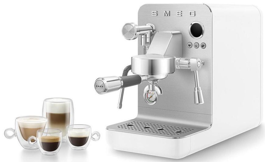 Ріжкова кавоварка Smeg Espresso coffee machine White EMC02WHMEU фото