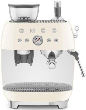 Ріжкова кавоварка Smeg Espresso coffee machine with grinder Creamy EGF03CREU фото