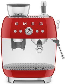 Ріжкова кавоварка Smeg Espresso coffee machine with grinder Red EGF03RDEU фото