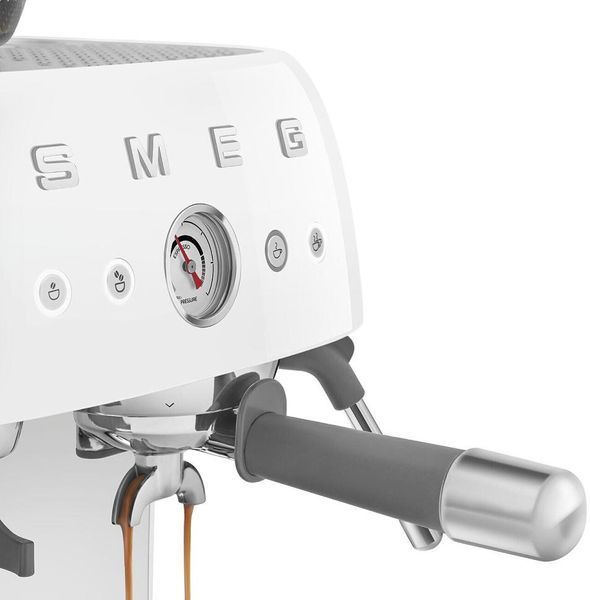 Ріжкова кавоварка Smeg Espresso coffee machine with grinder White EGF03WHEU фото