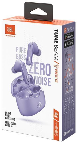 Гарнітура вакуумна JBL Tune Beam TWS Bluetooth, Purple JBLTBEAMPUR фото