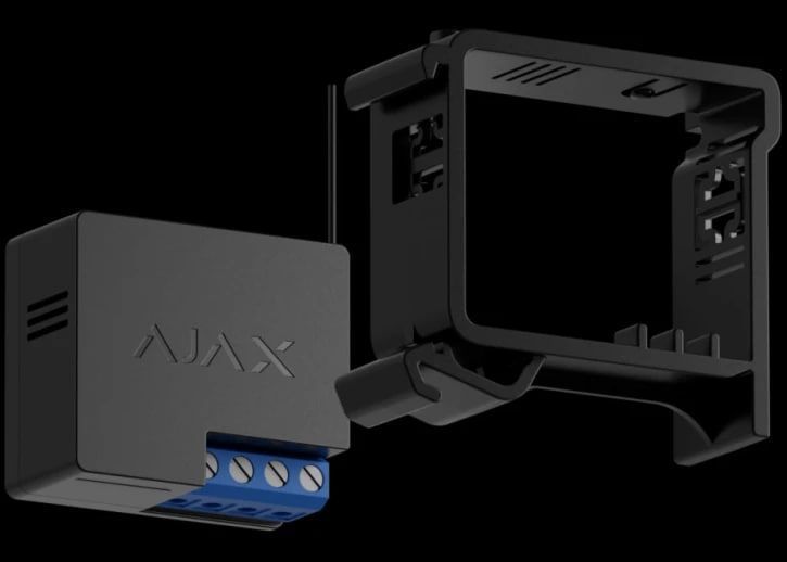 Тримач для фіксації Relay або WallSwitch на DIN-рейці Ajax DIN Holder Чорний 000027623 фото