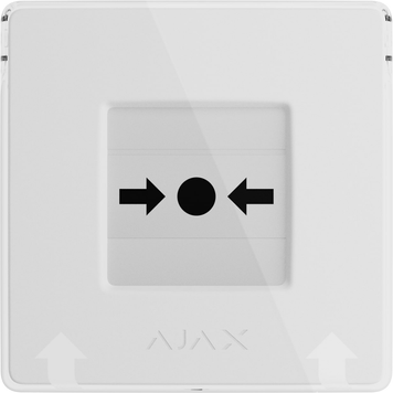Бездротова програмована кнопка з механізмом скидання Ajax Manual Call Point (White) Jeweller Біла 000044796 фото