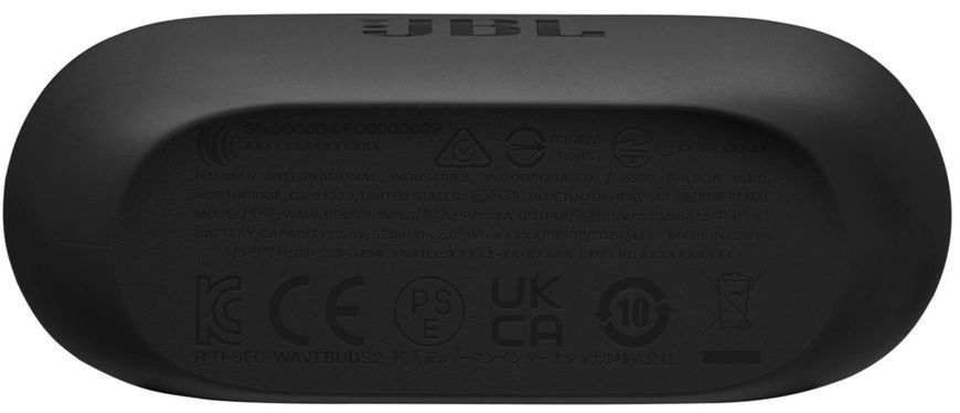 Гарнітура вакуумна JBL Wave Buds 2 TWS Bluetooth, Black JBLWBUDS2BLK фото